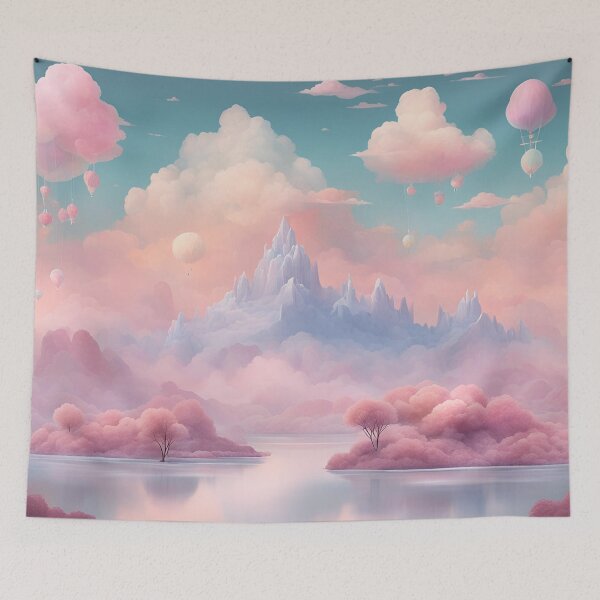 Item preview, Surreal Pastel Floating Island Landscape designed and sold by Have Mercy.