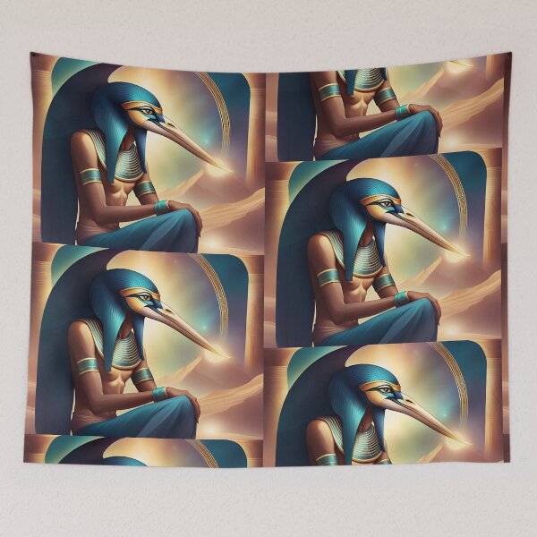 Item preview, Divine Scribe Thoth - Ancient Egyptian Mythology Art designed and sold by TrueBrick.