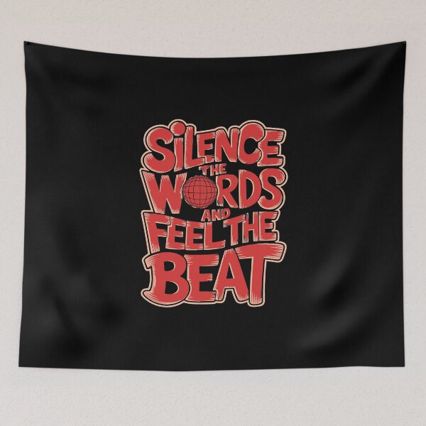 Item preview, Music Poster - "Silence the Words, Feel the Beat" designed and sold by paulo silveira.