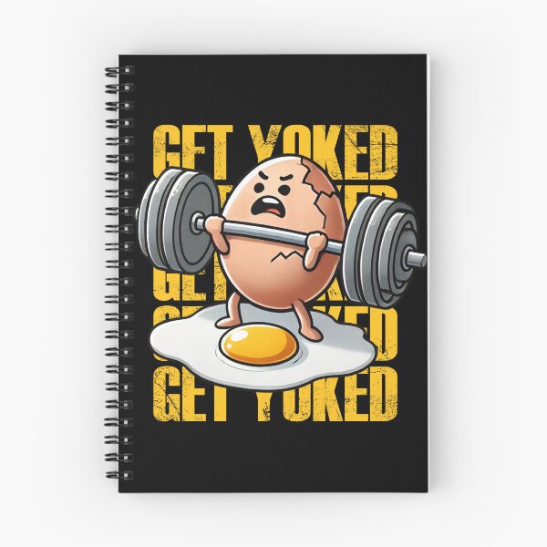 Item preview, Get Yoked - Funny Weightlifting Egg Cartoon designed and sold by Printend _.