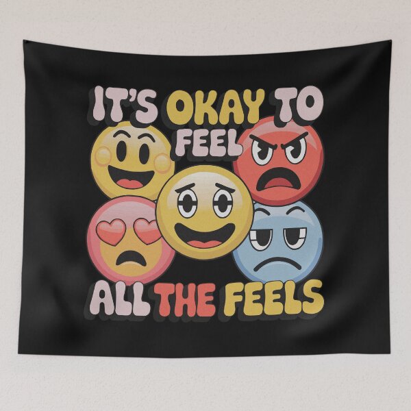 Item preview, It's Okay To Feel – Colorful Emoji Emotion designed and sold by RebeccaRe.