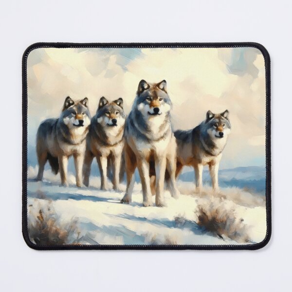 Item preview, Wolf Pack on a Snowy Hill designed and sold by GoldenPattern.