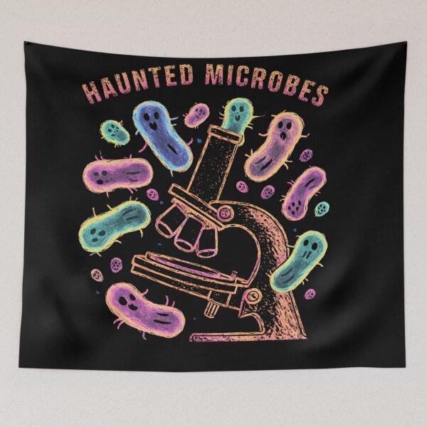 Item preview, Haunted microbes, funny biology and Halloween designed and sold by NoetherSym.