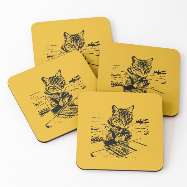 Item preview, The cat is going up the hill to swim designed and sold by PURNOMATRA.