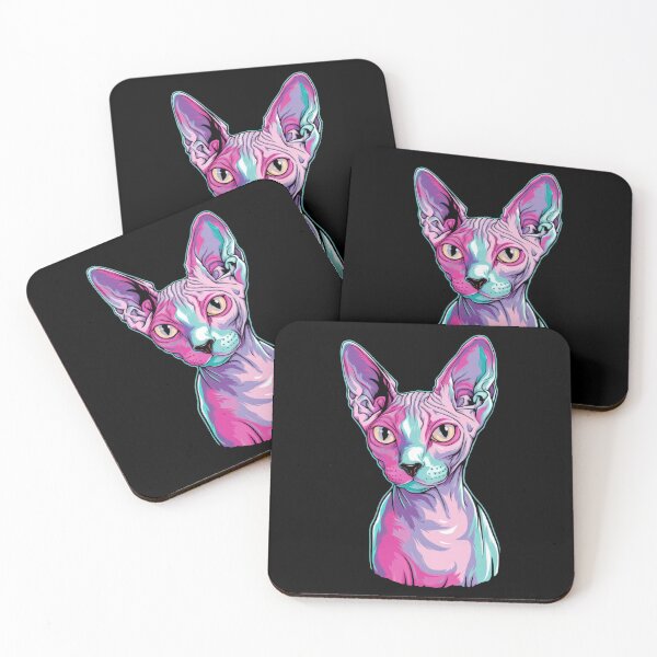 Item preview, Portrait of a Colorful, Psychedelic Sphynx Cat designed and sold by Promoc.