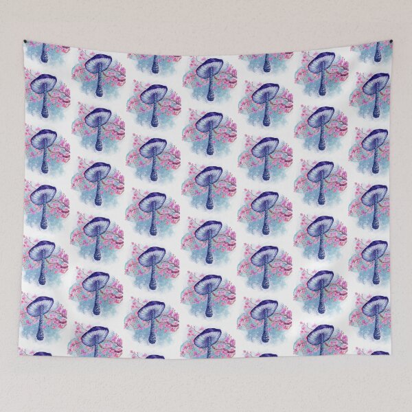 Item preview, Purple Toadstool with Pink Cherry Blossom  designed and sold by WildWoodlandWitch.