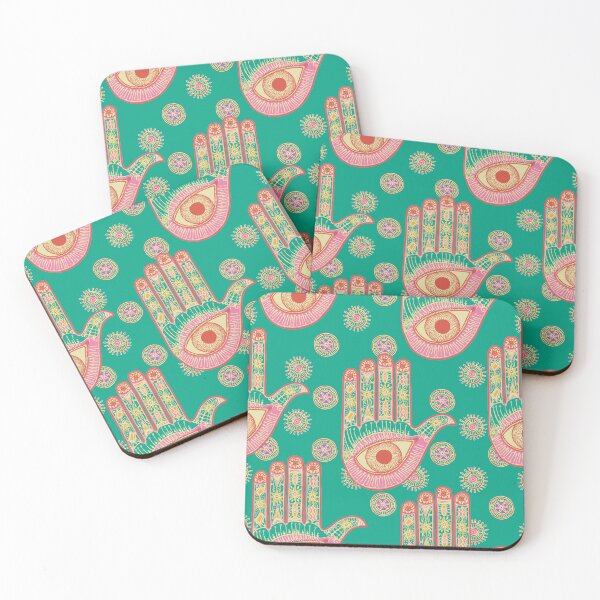 Item preview, Great Green Hamsa Hand Pattern designed and sold by schorrnuff.