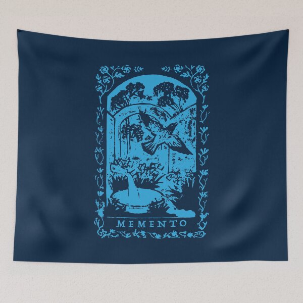 Item preview, MEMENTO. VINTAGE WOODBLOCK PRINT. BLUE. designed and sold by 5hertz.