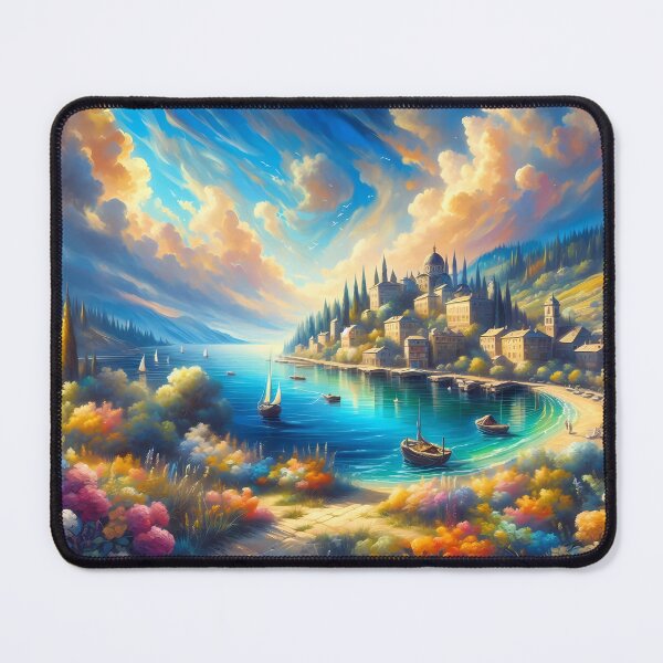 Item preview, Tranquil Coastal Village designed and sold by Vitalka-uk.