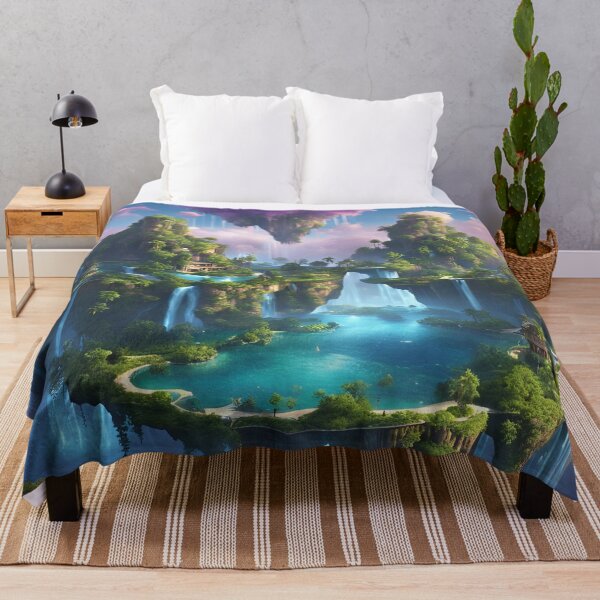 Item preview, Mystical Floating Islands Connected by Waterfalls designed and sold by Have Mercy.