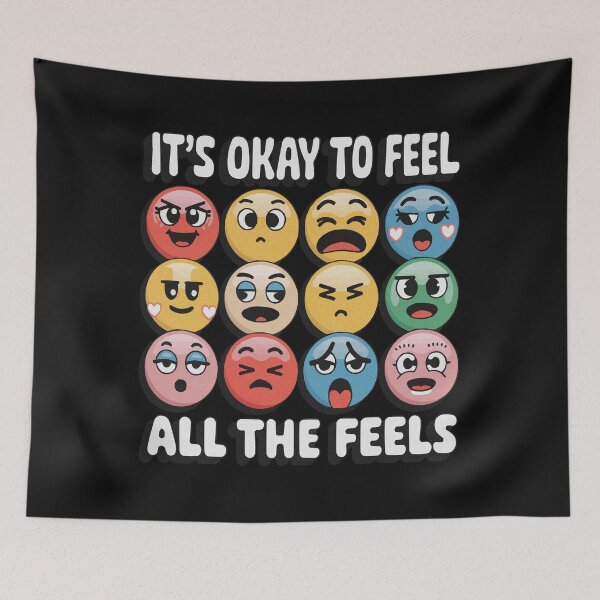 Item preview, It's Okay To Feel – Colorful Emoji Emotion designed and sold by RebeccaRe.