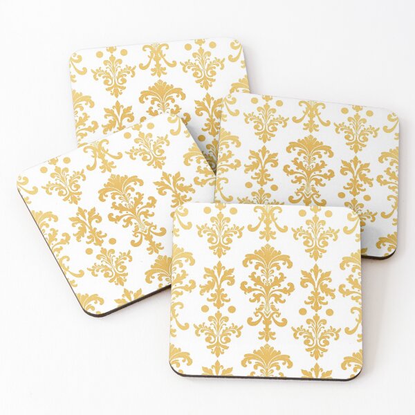 Item preview, Off White & Gold Damask  designed and sold by DesignsByPrnces.