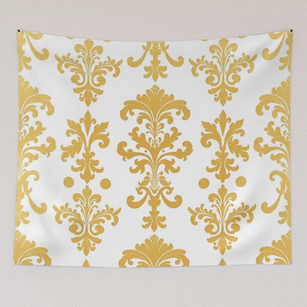 Item preview, Off White & Gold Damask  designed and sold by DesignsByPrnces.