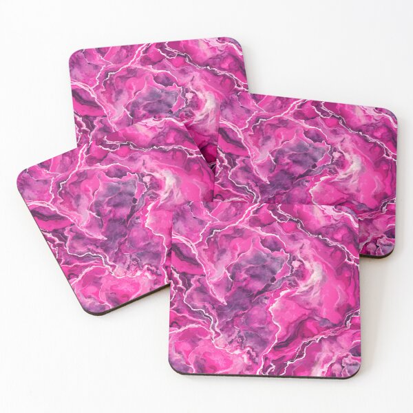 Item preview, PATTERN 048- FUCHSIA ZOISITE MARBLE STONE - Gift items and personal use / Marble, Fuchsia, Zoisite, Gemstone, White,  Pink, Streaks, Velvet, Abstract, Broken Glass,  Art designed and sold by LumDesignArt.