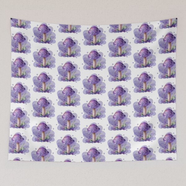 Item preview, Purple Toadstool and Fern designed and sold by WildWoodlandWitch.