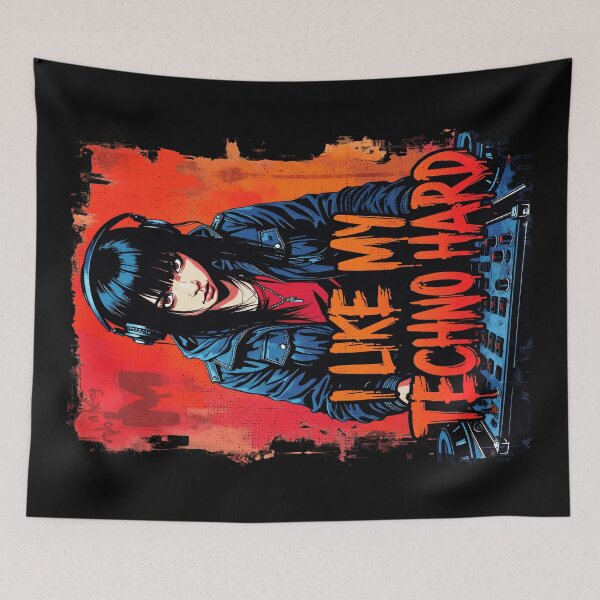 Item preview, I Like My Techno Hard - Techno Music Dj designed and sold by Urban-Alien.