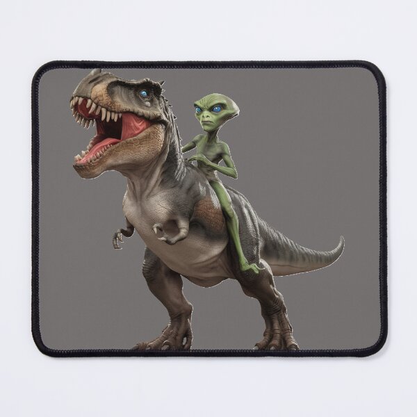 Item preview, ALIEN RIDING A T-REX DINOSAUR designed and sold by LUCKYHONU.