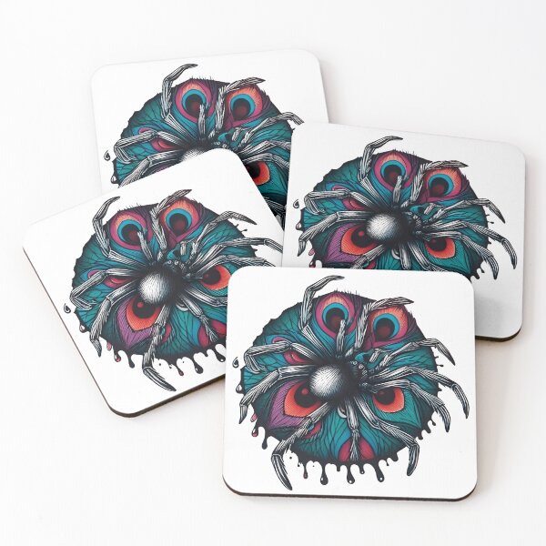 Item preview, Spider Beautiful Peacock Feather Colors Pretty Creepy designed and sold by SomniferumWars.