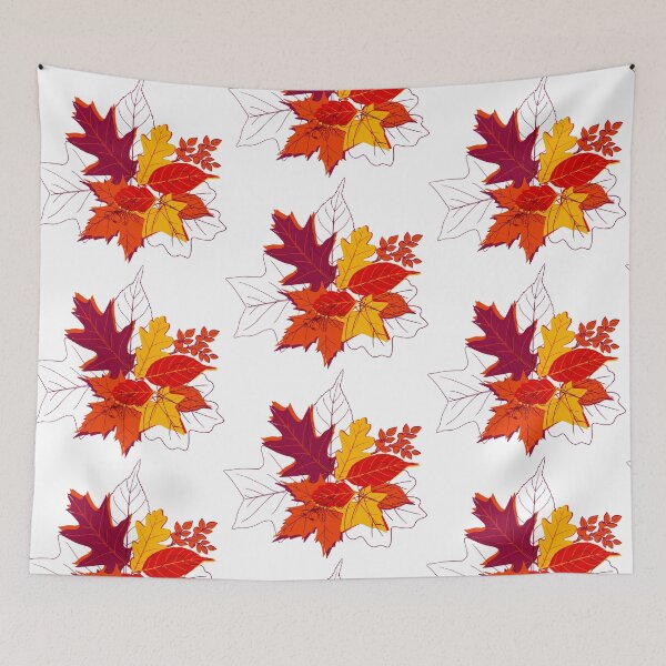 Item preview, Vector illustration with colorful autumn leaves designed and sold by amatiana.