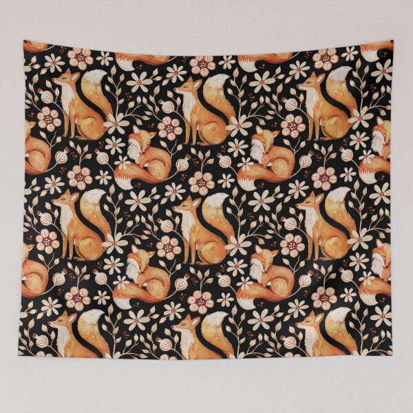 Item preview, Whimsical Fox with Flowers - Nature Inspired designed and sold by JoeysPODShop.