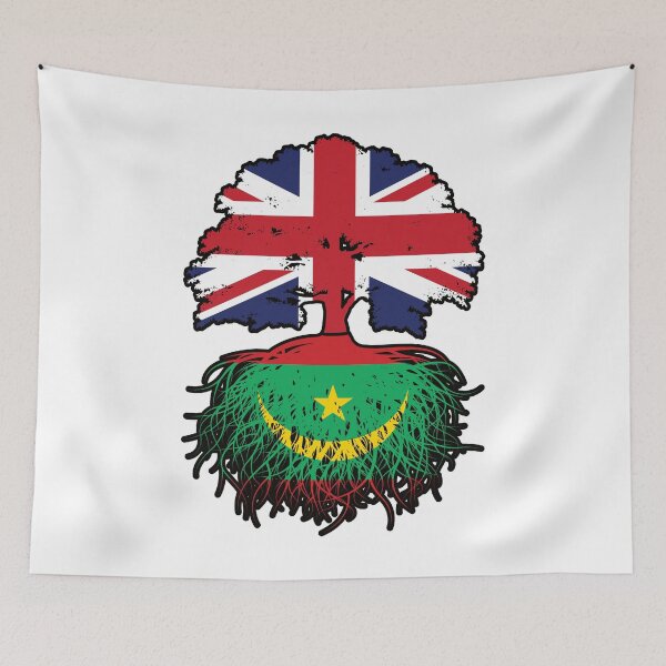 Item preview, Mauritania Mauritanian British UK Tree Roots Flag designed and sold by FlagX.