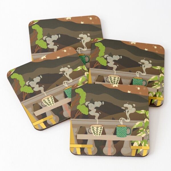 Item preview, Peaceful Coffee Scene designed and sold by alykalydaly.