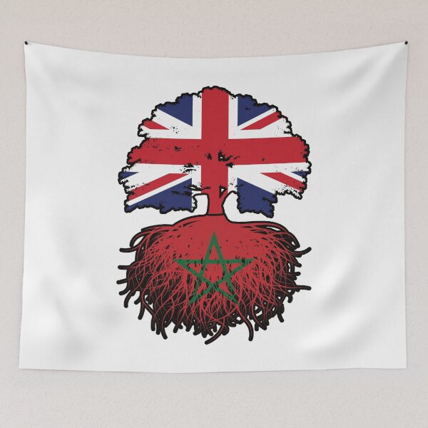 Item preview, Morocco Moroccan British UK Tree Roots Flag designed and sold by FlagX.
