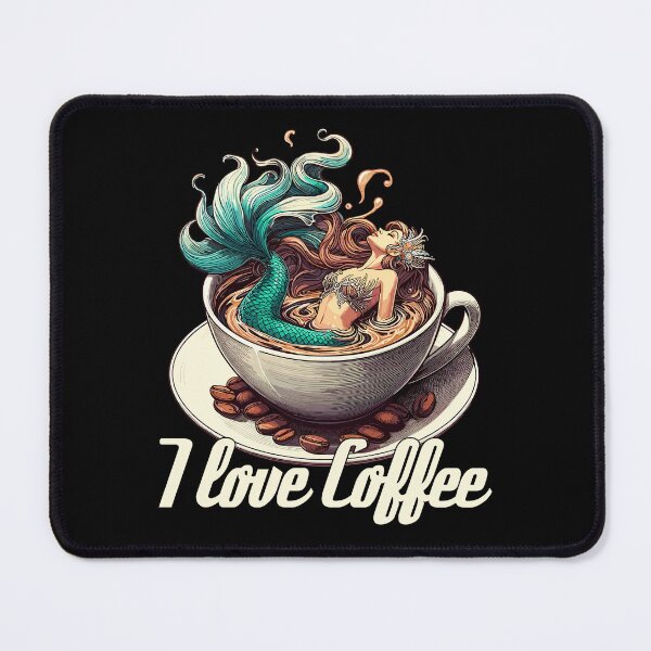 Item preview, I love coffee mug mermaid mermaid gift designed and sold by Pineapple-Tree.