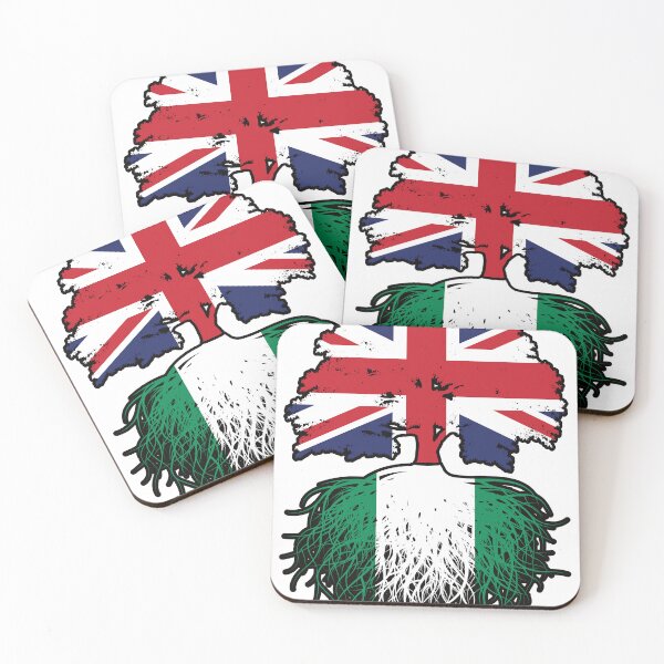 Item preview, Nigeria Nigerian British UK Tree Roots Flag designed and sold by FlagX.