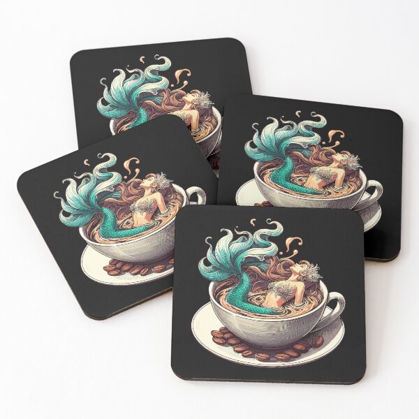 Item preview, Mermaid Bathing in Coffee Gift designed and sold by Pineapple-Tree.