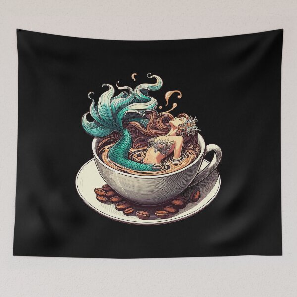 Item preview, Mermaid Bathing in Coffee Gift designed and sold by Pineapple-Tree.