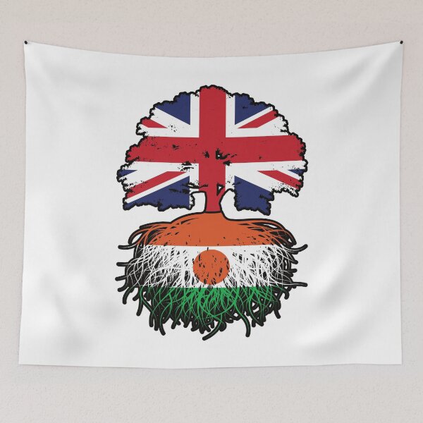 Item preview, Niger Nigerien British UK Tree Roots Flag designed and sold by FlagX.