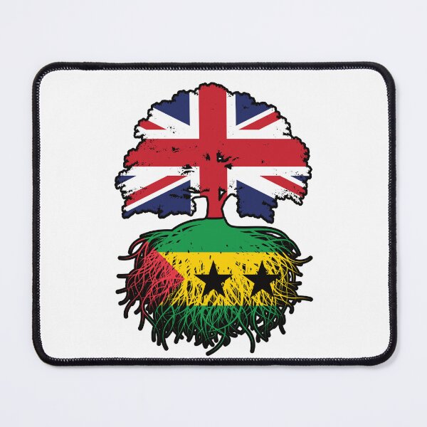Artikelvorschau, Sao Tome und Principe Sao Tomean British UK Baumwurzeln Flagge entworfen und verkauft von FlagX.