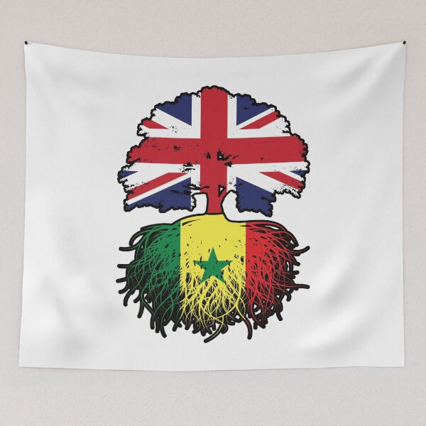 Item preview, Senegal Senegalese British UK Tree Roots Flag designed and sold by FlagX.
