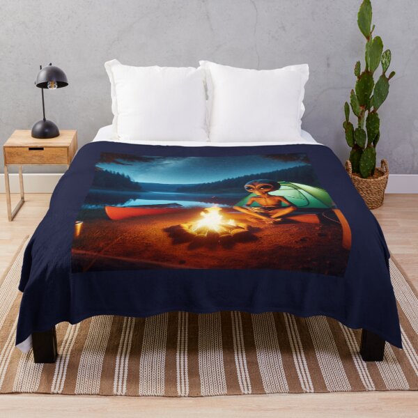 Item preview, Alien Enjoying A Coffee by the Campfire designed and sold by Halifaxartguy.