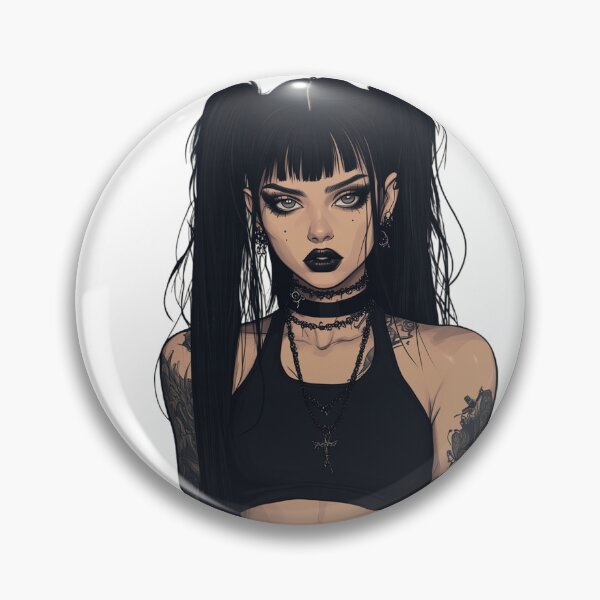 Item preview, goth girl designed and sold by CursedbyLilith.