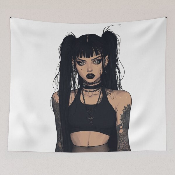 Item preview, goth girl designed and sold by CursedbyLilith.