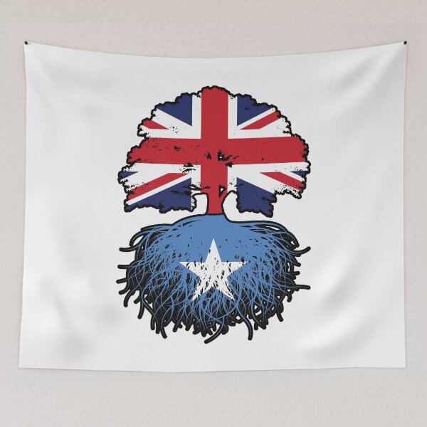 Item preview, Somalia Somali British UK Tree Roots Flag designed and sold by FlagX.