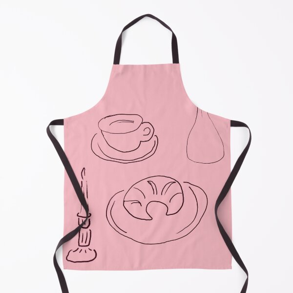 Item preview, Boho Pink Croissant and Coffee designed and sold by bowsbotanicals.
