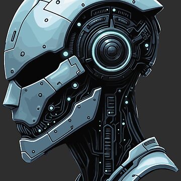 Artwork thumbnail, Cybernetic Futuristic Robot Head by FotiraStudio
