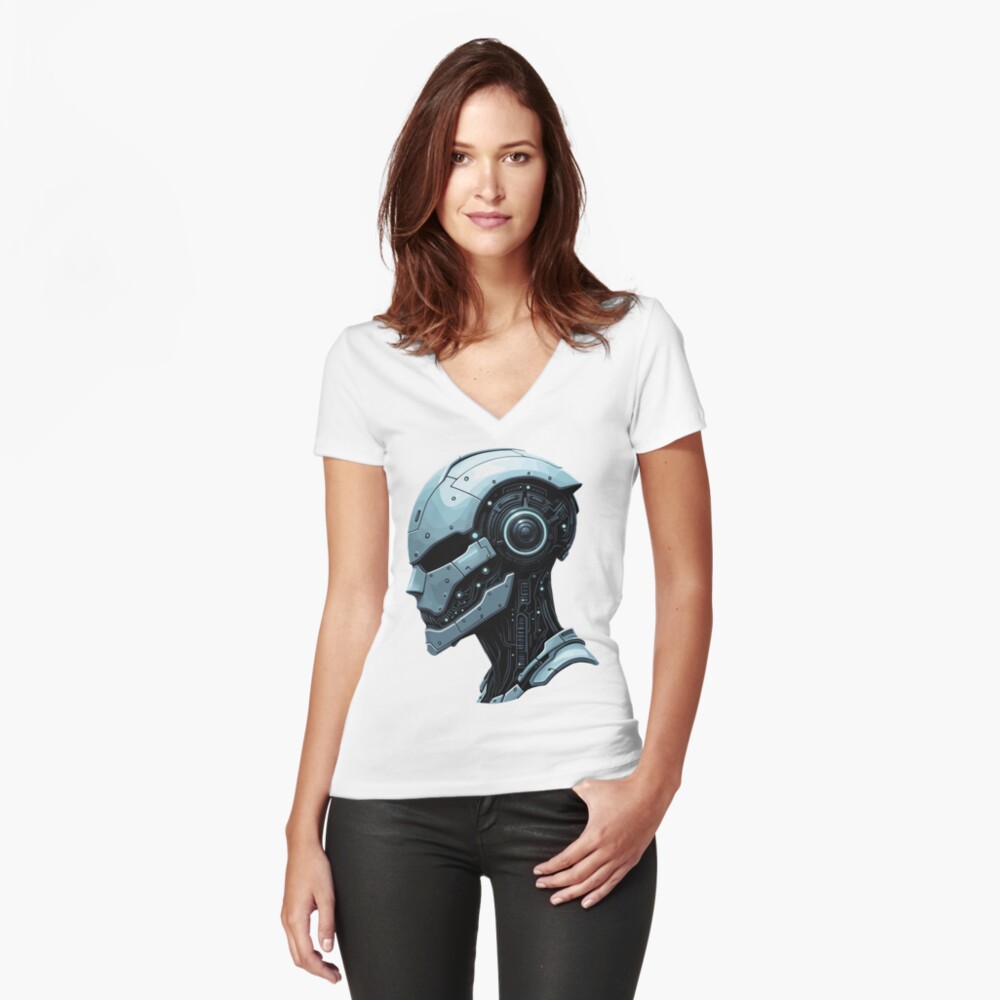 Item preview, Fitted V-Neck T-Shirt designed and sold by FotiraStudio.