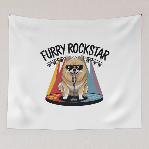 Item preview, Pomeranian Rockstar Furry Rockstar designed and sold by Petpixy.