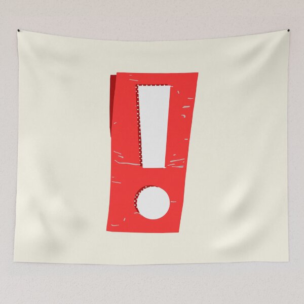 Item preview, Exclamation Mark Symbol Red designed and sold by Jeallan Designs.