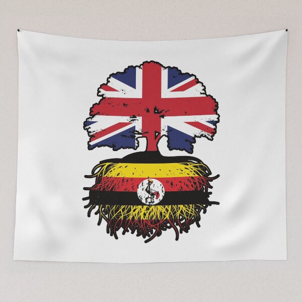 Item preview, Uganda Ugandan British UK Tree Roots Flag designed and sold by FlagX.