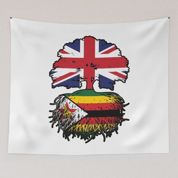 Item preview, Zimbabwe Zimbabwean British UK Tree Roots Flag designed and sold by FlagX.