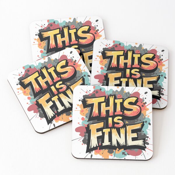 Item preview, This is Fine - Positive Vibe Quote T-Shirt designed and sold by RecortShirt.