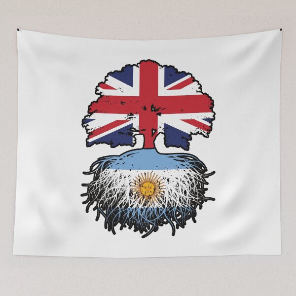 Item preview, Argentina Argentine British UK Tree Roots Flag designed and sold by FlagX.