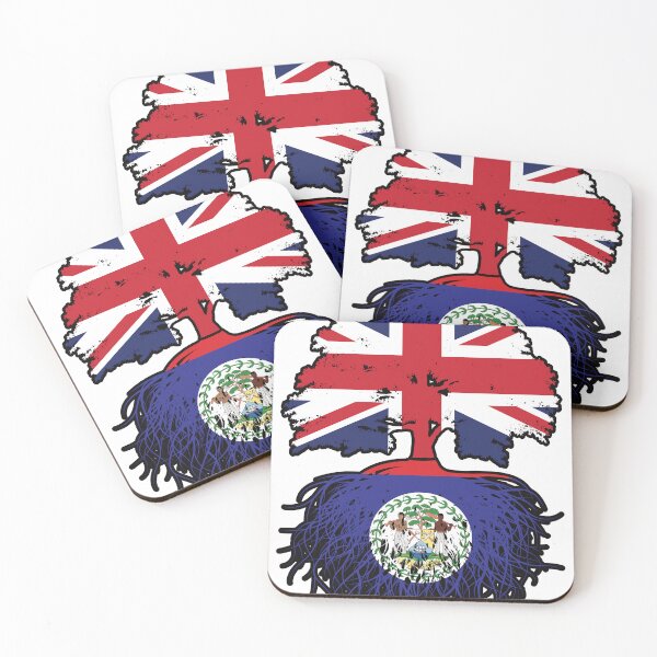 Item preview, Belize Belizean British UK Tree Roots Flag designed and sold by FlagX.