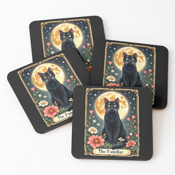Item preview, The Familiar - Witches Black Cat Tarot Card Design designed and sold by Sarah Wainwright.