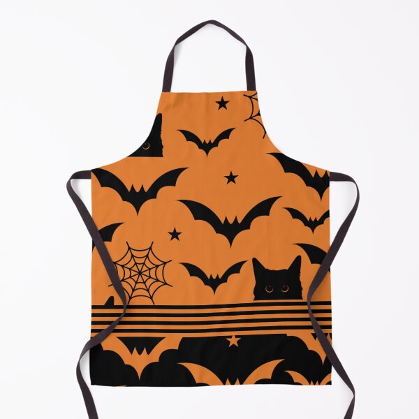 Item preview,  Black Cat Halloween Bats Seamless Orange Mixed Pattern  designed and sold by Raise2Shine.